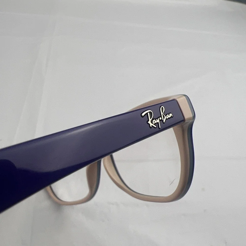 Ray Ban Jr RB1555 Unisex Kids Plastic Eyeglass Frame 3818 Violet On Peach 48-16